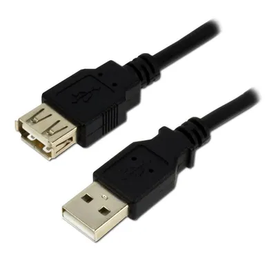 USB-Kabel MCL MC922AMF-5M/N 5 m USB 2.0 A Stecker/Buchse Schwarz