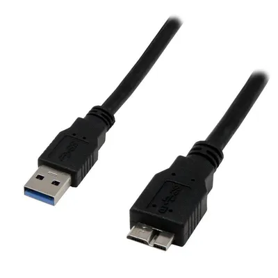 Kabel USB 3.0 MCL 1,8 m Micro-USB B zu USB A Schwarz