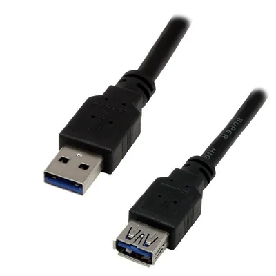 Kabel USB 3.0 MCL 5 m Männlich/Weiblich Schwarz