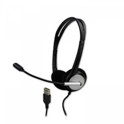 Kopfhörer MCL MK1A99BZCSQMUSBAB mit USB-Kabel, Geräuschunterdrückung, Büro, schwarz