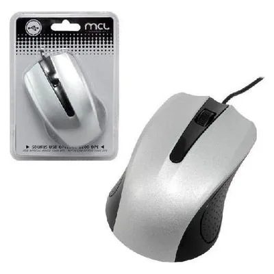 Maus MCL SS-212U USB Ambidextrisch 1200 DPI Schwarz Silber Kabel