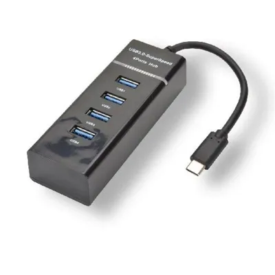 Hub MCL 4 Ports 5000 Mbit/s USB 3.2 Gen 1 Modell USB3C-H114 Schwarz