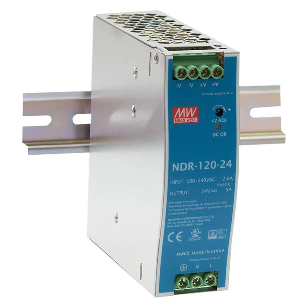 MEAN WELL Schaltnetzteil NDR-120-24, 24 V-/5 A