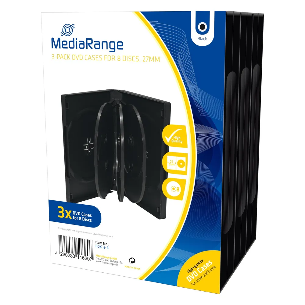 MediaRange DVD-Leerhülle für 8 Discs