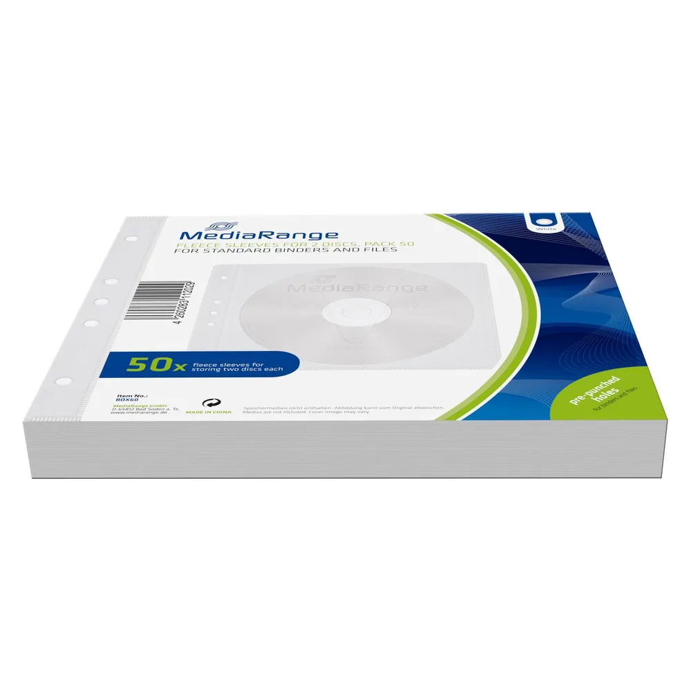 MediaRange Vliestaschen für 2 Discs