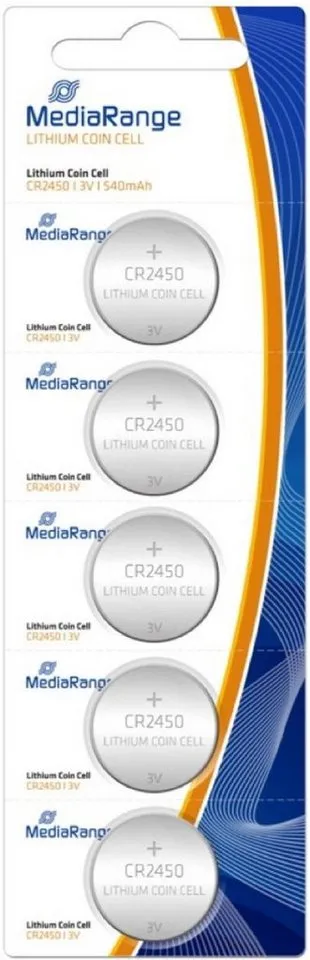 Mediarange 5 Mediarange CR 2450 Lithium Knopfzelle Batterien im 5er Blister Knopfzelle