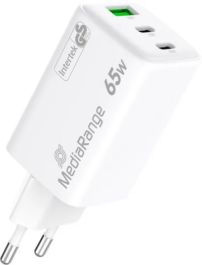 Mediarange Mediarange Ladegerät Power Adapter 65 Watt GaN 1x USB-A + 2x USB-C USB-Ladegerät