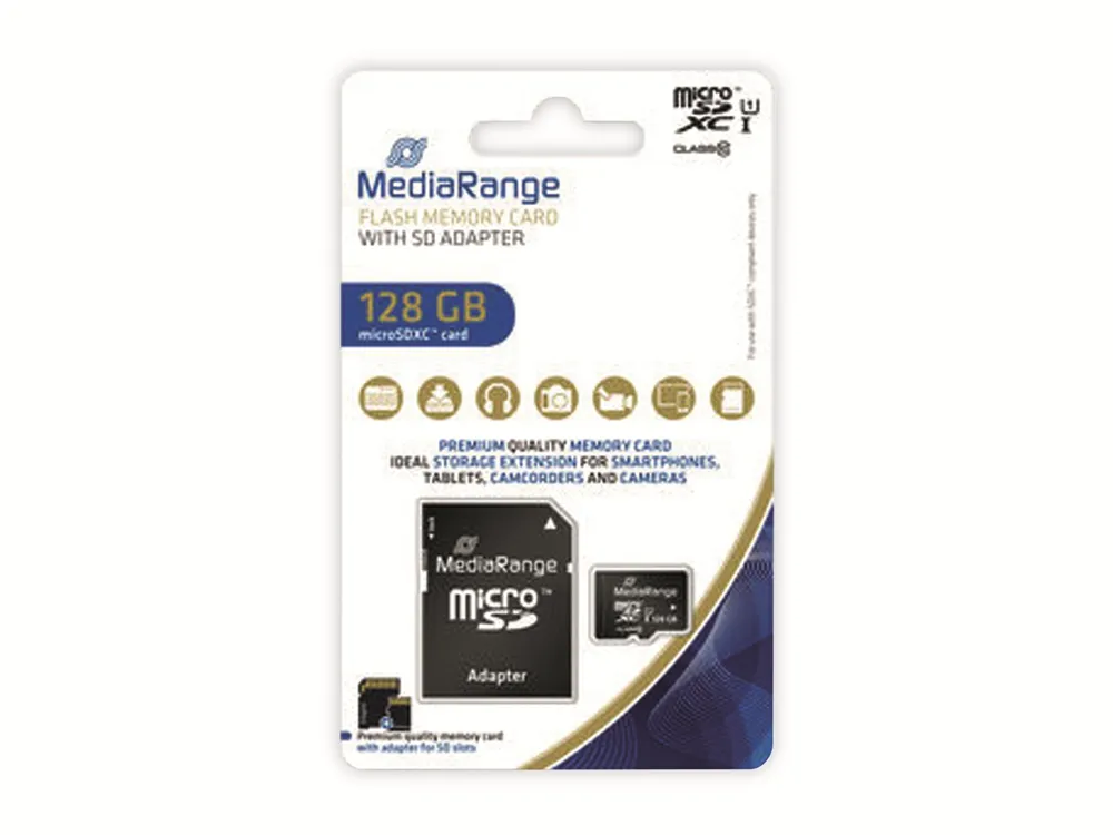 MEDIARANGE MicroSD-Card Class 10, 128 GB
