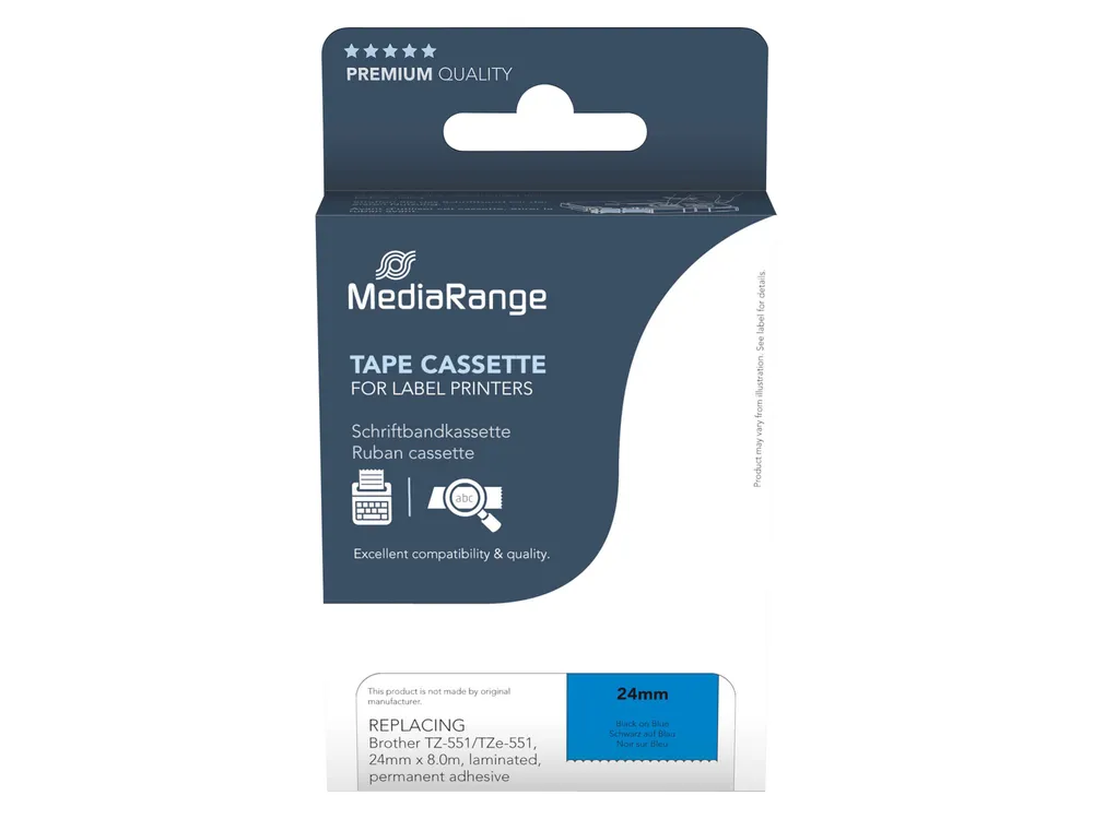 MEDIARANGE Schriftband MRBTZ551, ersetzt Brother TZ-551/TZe-551