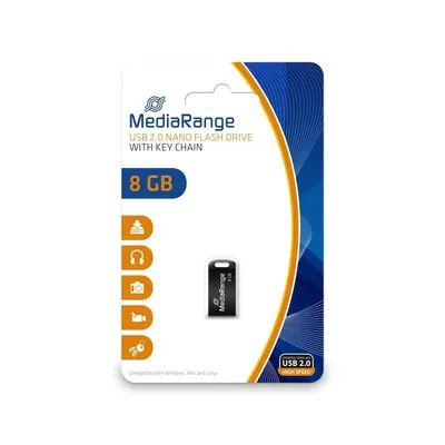 USB-Stick MediaRange MR920 8GB USB 2.0 Capless Schwarz