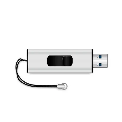USB-Stick MediaRange MR914 8GB USB-A 3.2 Gen 1 Schiebemechanismus schwarz silber