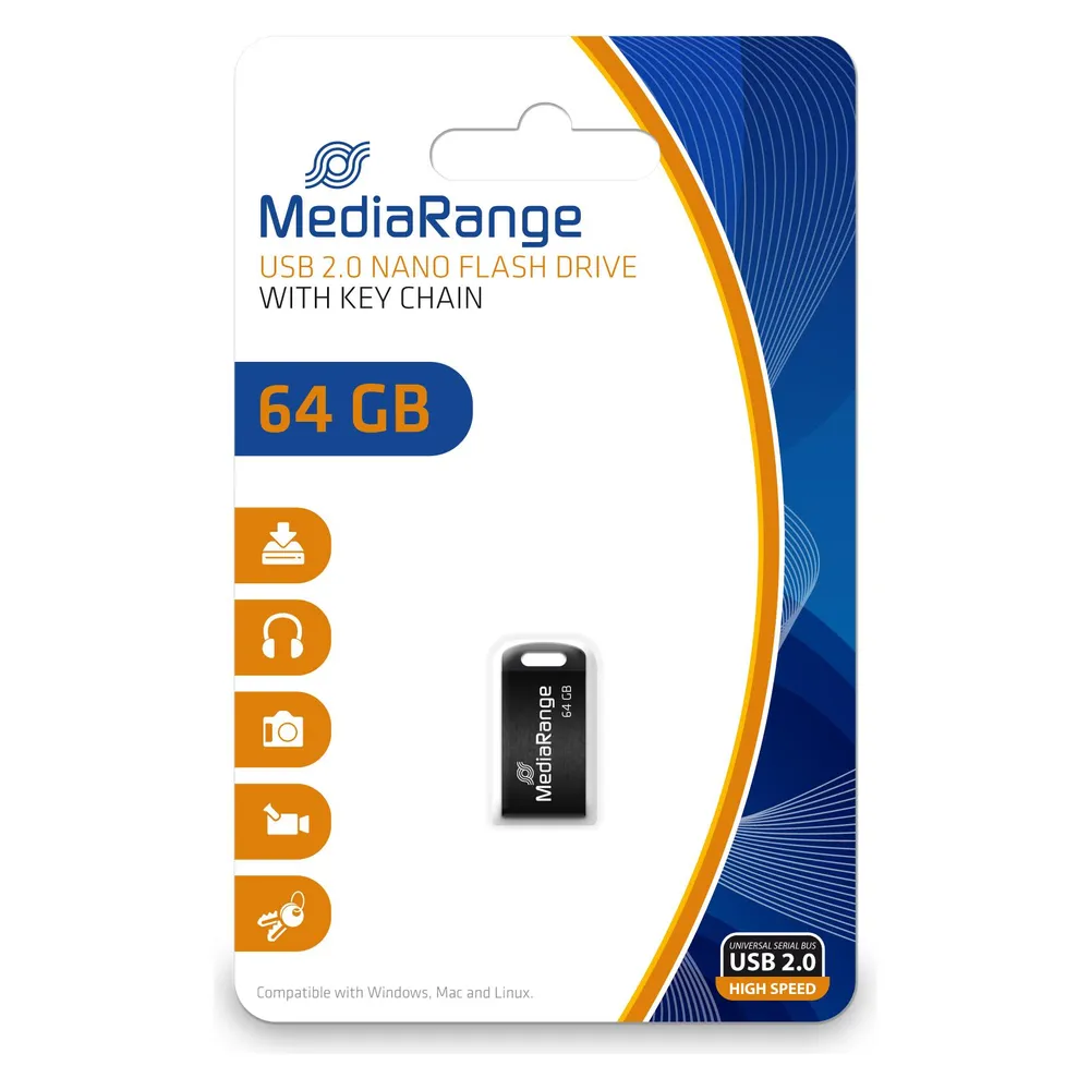 MediaRange Nano USB-Flash-Laufwerk (64 GB, USB-A)