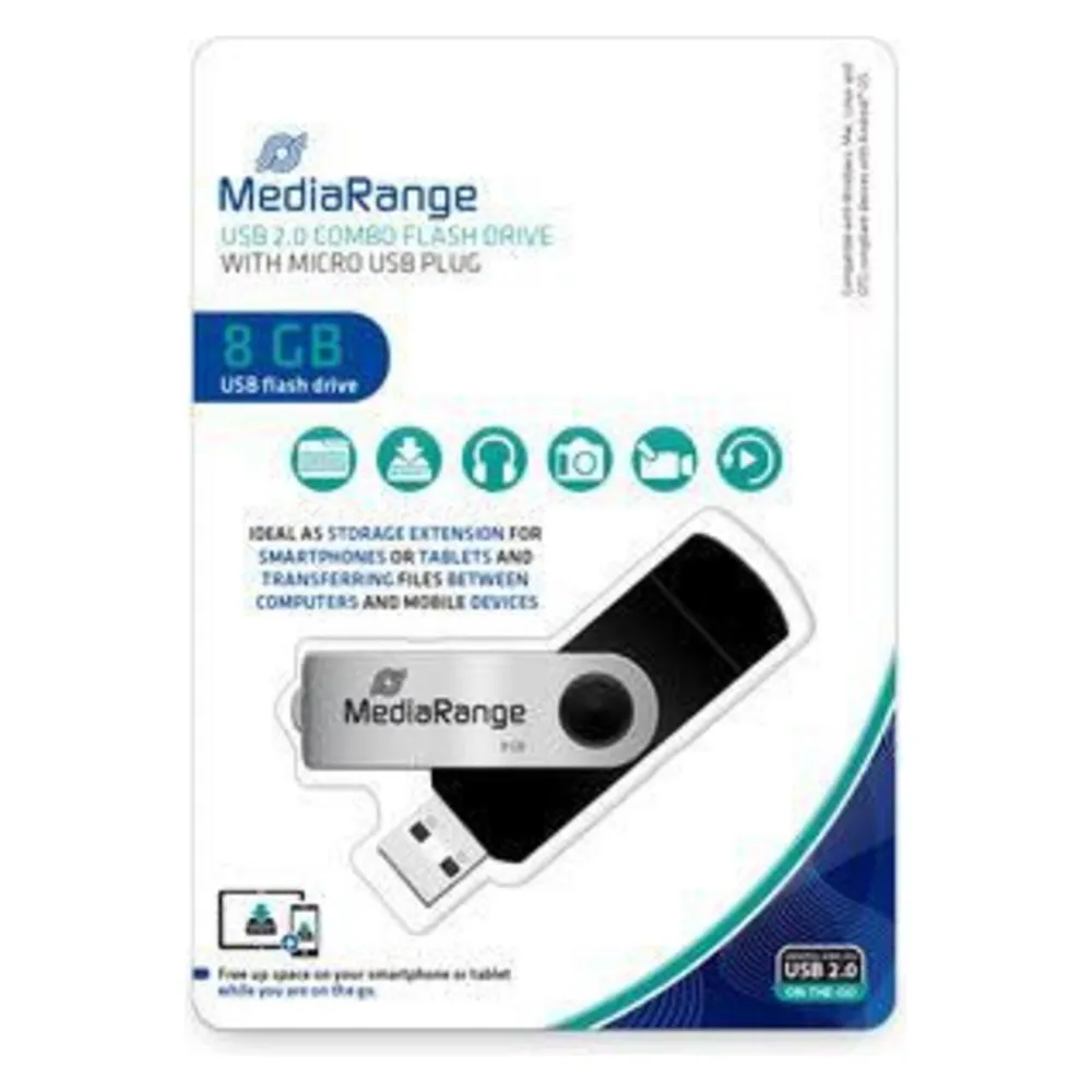MediaRange combo flash drive with micro USB (OTG) (8 GB, USB-A)