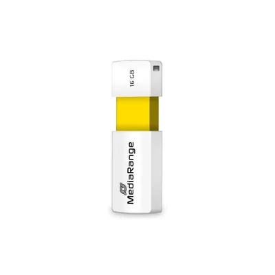 USB-Stick MediaRange MR972 16 GB USB 2.0 Schiebemechanismus Weiß Gelb