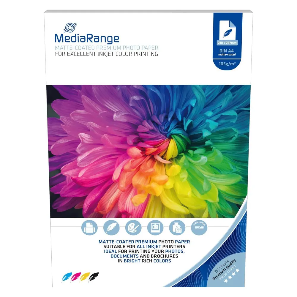 Fotopapier MediaRange MRINK116 Matt A4 105 g/m² Tintenstrahl