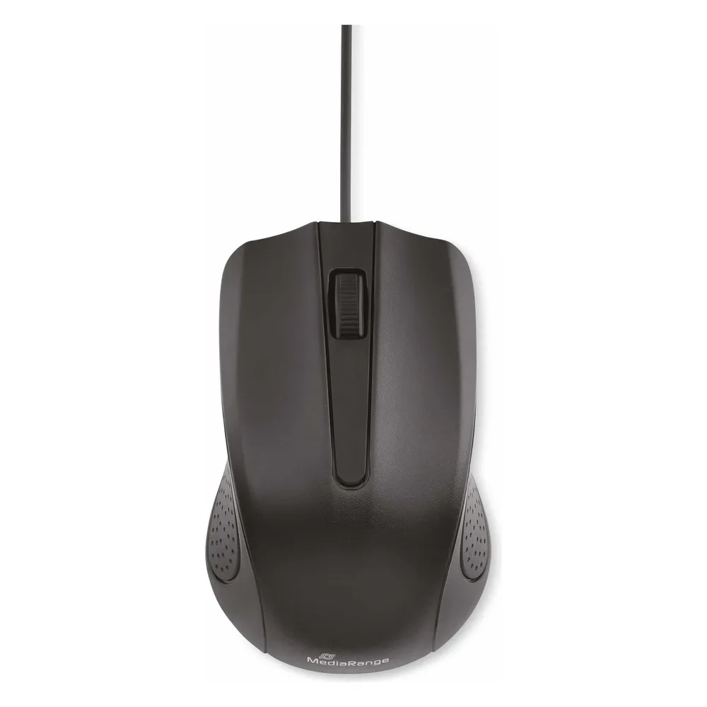 Maus MediaRange MROS210 USB Typ-A 1000 DPI Schwarz Ergonomisch