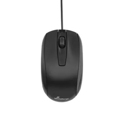 Maus MediaRange MROS210 USB Typ-A 1000 DPI Schwarz Ergonomisch