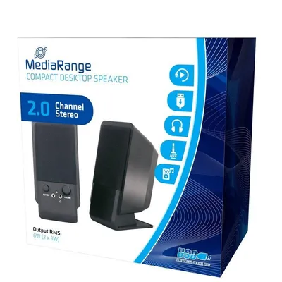 Altavoces MediaRange 2.0 kabelgebunden USB 6W mit Aux-Eingang