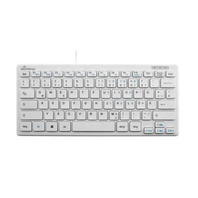 Tastatur MediaRange MROS113 Mini kabelgebunden USB QWERTZ Weiß kompakt