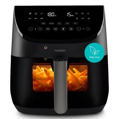 Heißluftfritteuse Medion MD 13060 6,6L 1700W 10 Programme LED Touch Schwarz