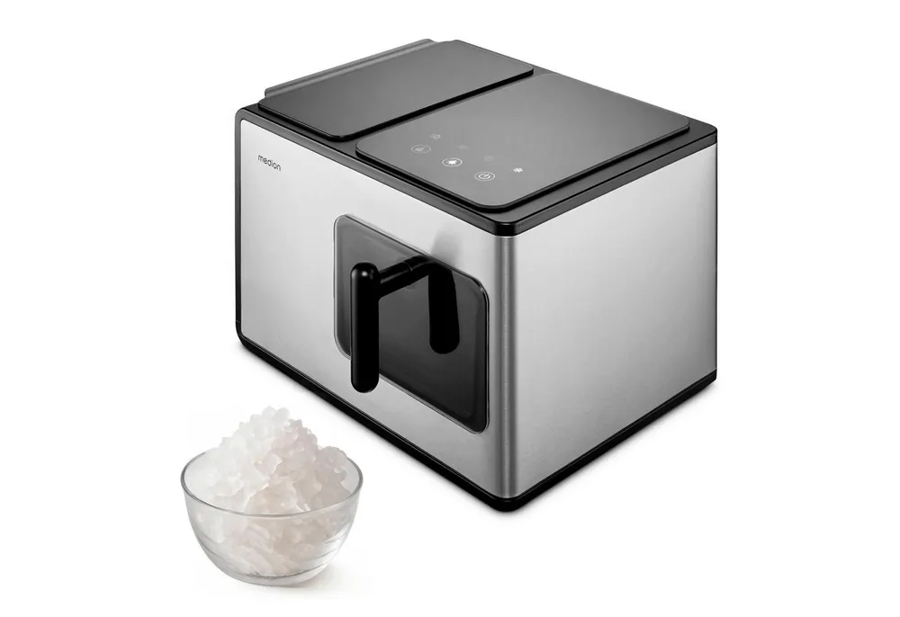 Medion® Eiswürfelmaschine MEDION Nugget Eiswürfelbereiter MD 11960, 2 Liter Wassertank, bis zu 15 kg fertige Eiswürfel in 24 Stunden