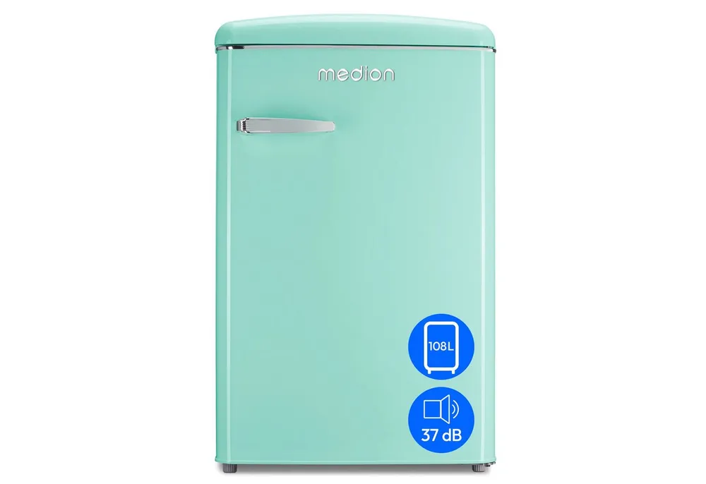 Medion® Gefrierschrank MD37790, 89.5 cm hoch, 55 cm breit, 108L Nutzinhalt,95L Kühlschrank,13L Gefrierfach, LED Innenbeleuchtung