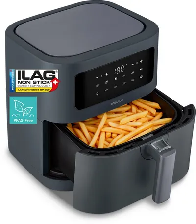 Medion® Heißluftfritteuse MD 11740, 2000 W, digitales Bedienfeld, 9 Automatikprogramme