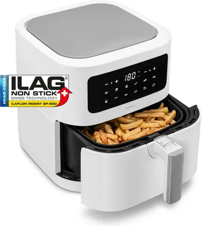 Medion® Heißluftfritteuse MD11740 E40 XL, 2000 W, digitales Bedienfeld, 9 Automatikprogramme