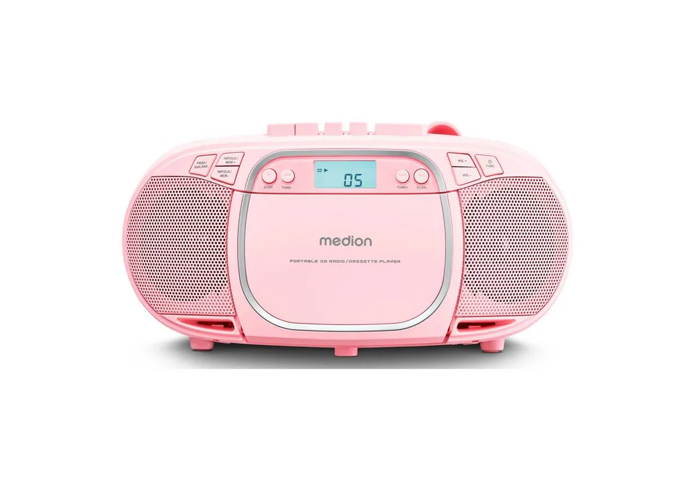 Medion® Kassetten Player (An/Aus Anzeige, Audiokassetten, AUX-Eingang, Batteriebetrieben, CD-Player, CD-R-Wiedergabe, CD-RW-Wiedergabe, FM-Radio, Digitalanzeige, Kassettenwiedergabe, USB, Tragbar, Stereo, Radio, MP3 CD-Wiedergabe, On/Off Switch, MW/UKW Radio, Netzbetrieben, Lautstärkeregelung, 2x 20W max., LC-Display, 30 Senderspeichern, USB)
