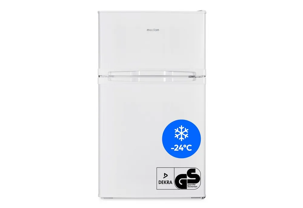 Medion® Kühl-/Gefrierkombination MD37689, 85 cm hoch, 48 cm breit, 85 Liter, 61L Kühlteil, 24L Gefrierteil, freistehend