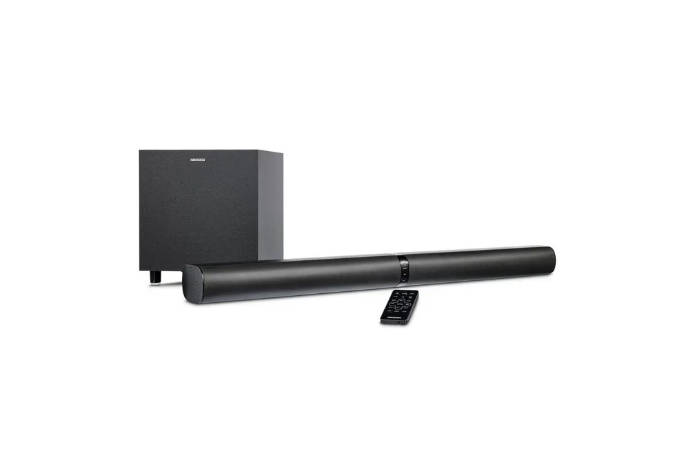 Medion® LIFE® P61450 Soundbar, Bluetooth®, 2 x 30 W und 60 W (RMS) Subwoofer Soundbar (Bluetooth 5.3, 30 W, 3 Soundeinstellungen, Kabellose Musikübertragung)