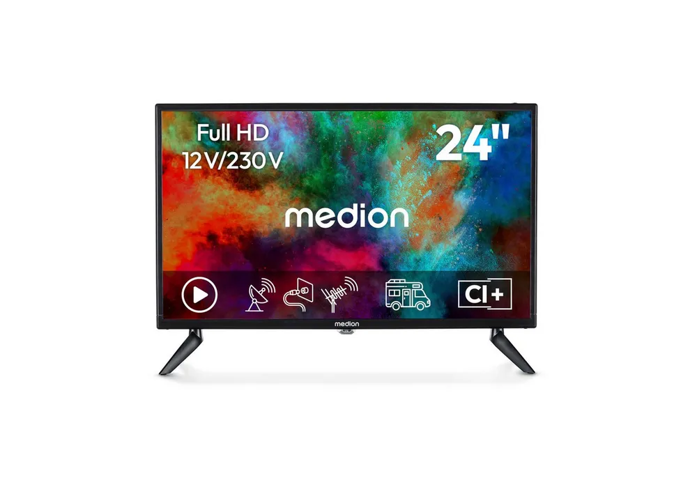 Medion® MD824000 LCD-LED Fernseher (59.9 cm/24 Zoll, 1080p Full HD, Pay-TV, Full-HD Display 60Hz, E8242500)