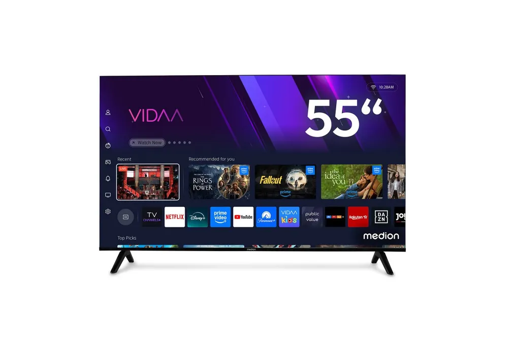 Medion® MD855301 LCD-LED Fernseher (138.8 cm/55 Zoll, 4K Ultra HD, Smart-TV, Dolby Vision, Dolby Atmos, Netflix, HBO Max, Prime Video, Disney+, WOW)