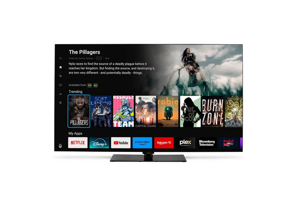 Medion® MD855901 OLED-Fernseher (138.8 cm/55 Zoll, 4K Ultra HD, Smart-TV, Dolby Vision, Dolby Atmos, Netflix, HBO Max, Prime Video, Disney)