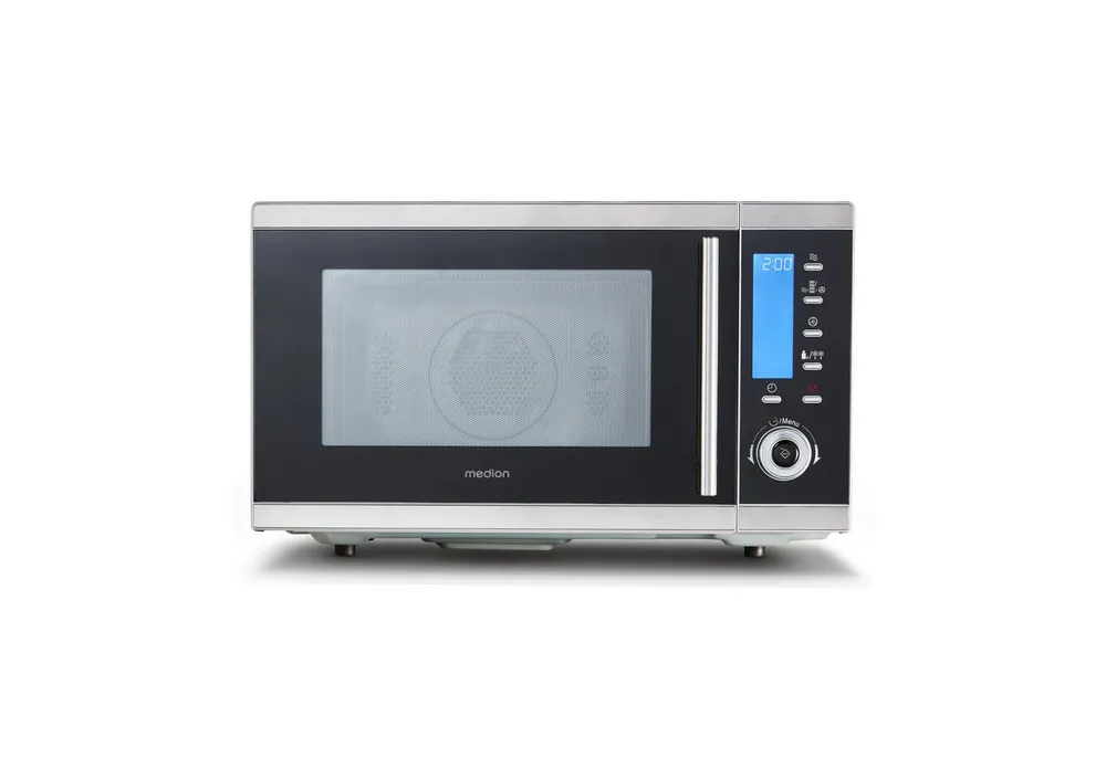 Medion® Mikrowelle MD15501, Netzkabel, 25 l, 900 Watt, 1100 Watt Grill, 2500 Watt Heißluft, 10 Automatik-Programme