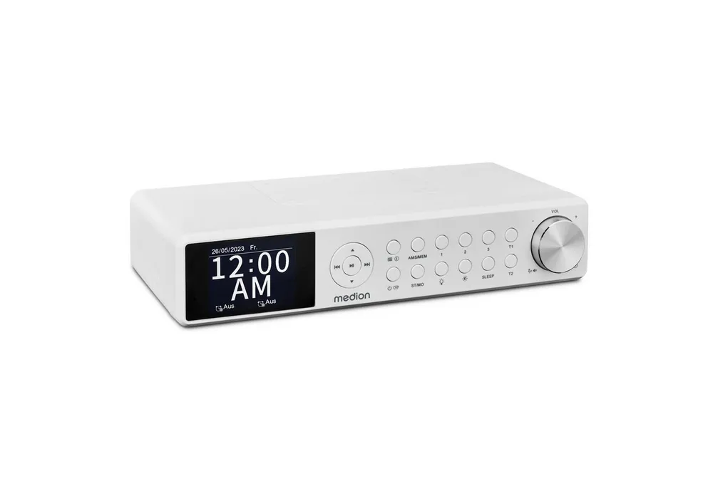 Medion® Radio (AM/FM, MW/UKW, DAB+, 3 W, DAB+ Küchenradio, PLL UKW Radio, dimmbares TFT Farbdisplay, Bluetooth)