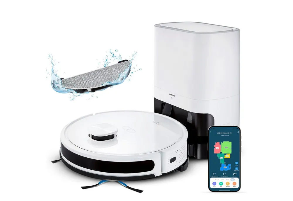 Medion® Saugroboter, beutellos, X20 SW+