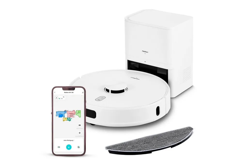Medion® Saugroboter Saugroboter MEDION X41 SW+ (MD14841), beutellos, X41SW+