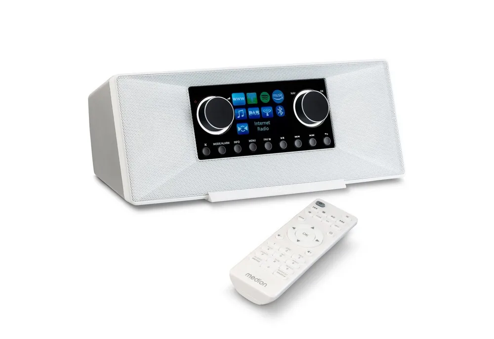 Medion® Stereo Internet Radio MEDION® P85333 (MD89289) Radio (Amazon Music, MW/UKW, DAB+, Spotify, WiFi, 6 W, DAB+, 7,1 cm (2,8) TFT-Farbdisplay, Bluetooth)