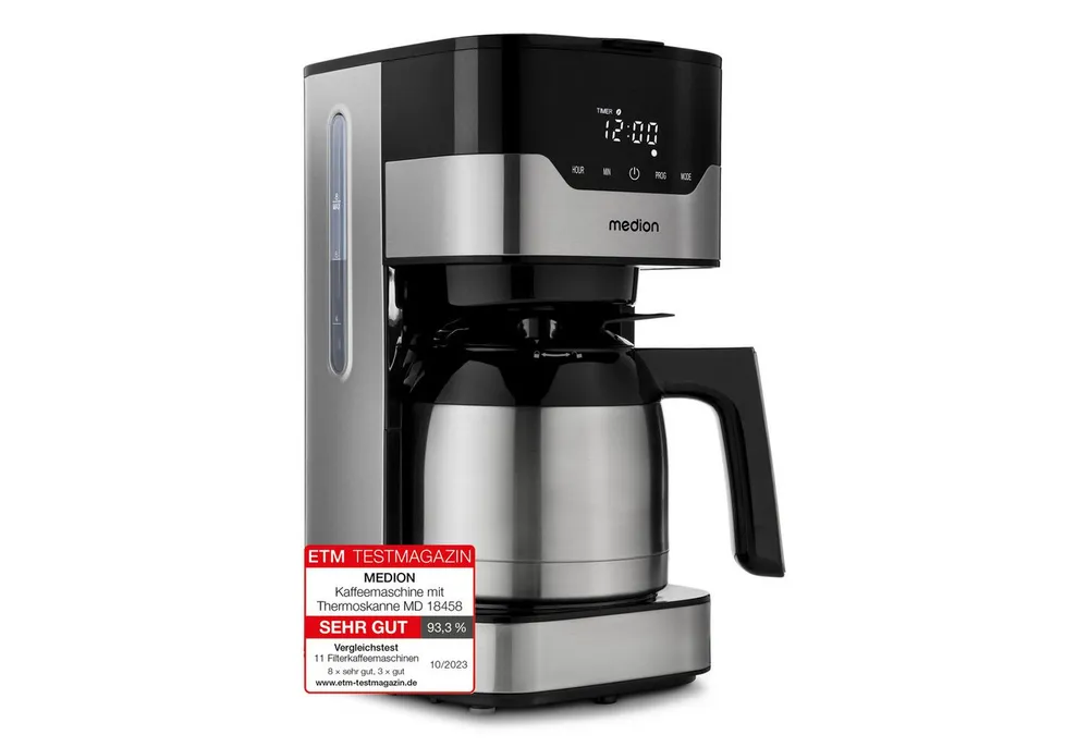 Medion® Toaster Kaffeemaschine mit Thermoskanne MEDION® (MD 18458), 900 W