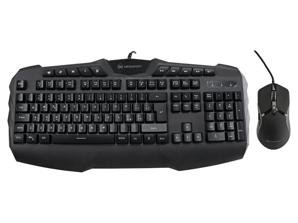 Tastatur/Maus-Set, MEGAPORT, M-GCM600, italienisch Tastaturlayout