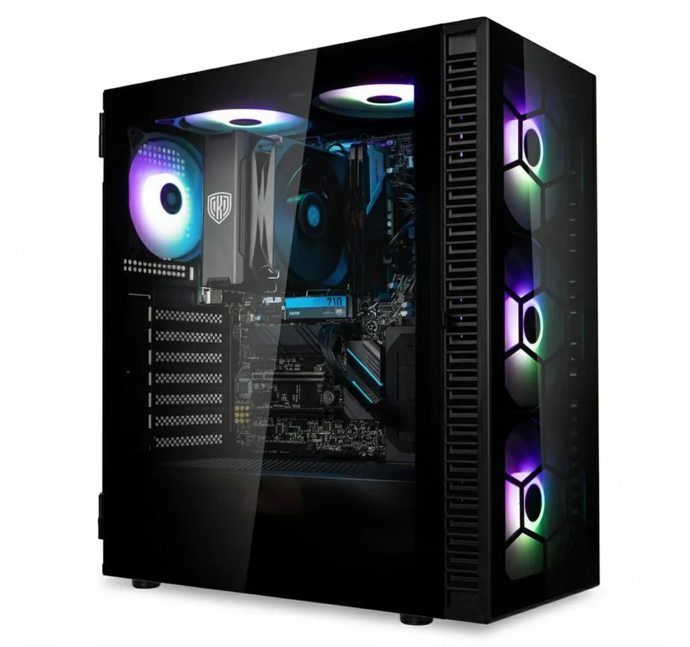 Meinpc AMD Ryzen 7 5700G 8x Kerne Radeon Vega Gaming-PC (AMD Ryzen 7 5700G, Radeon Vega 8, 32 GB RAM, 500 GB SSD, AMD, Windows 11 Pro - WIFI - RGB)