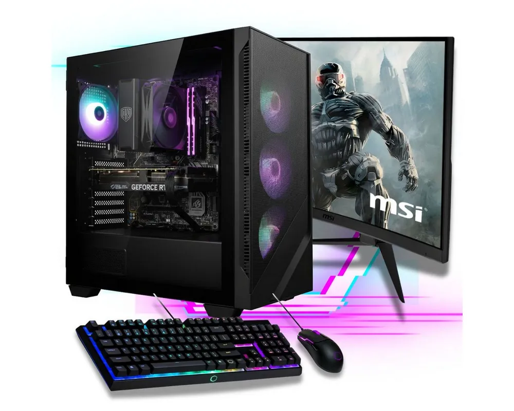 Meinpc Intel Core i9 mit RTX 5060 Set Gaming-PC-Komplettsystem (27,00", Intel Core i9 12900KF, RTX 5060, 16 GB RAM, 1000 GB SSD, Gaming, Gamer, RGB, DDR5)