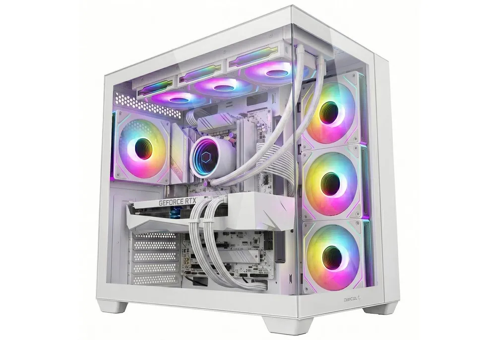 Meinpc Ultra White Ryzen 7 9850X3D RTX 5070 12GB mit 32GB Ram Gaming-PC (AMD Ryzen 7 9850X3D, RTX 5070, 32 GB RAM, 1000 GB SSD, Wasserkühlung, WHITE - DDR5 Ram - RGB - Windows 11 - Wi-Fi 6E)