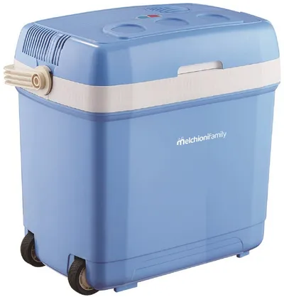 Melchioni Elektrische Kühlbox 27L Portabler Kühlschrank mit Kalt-/Warm-Schalter und 12V