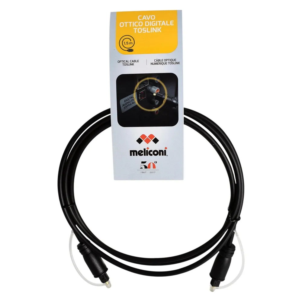 Meliconi 497202 Audiokabel 1,5 m TOSLINK Schwarz