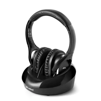 Kopfhörer Meliconi HP600 Pro kabellos und kabelgebunden RF für Musik, schwarz