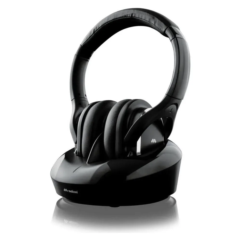 Auriculares Meliconi HP DIGITAL PLUS inalámbricos y con cable para TV Cancelación de Ruido negro