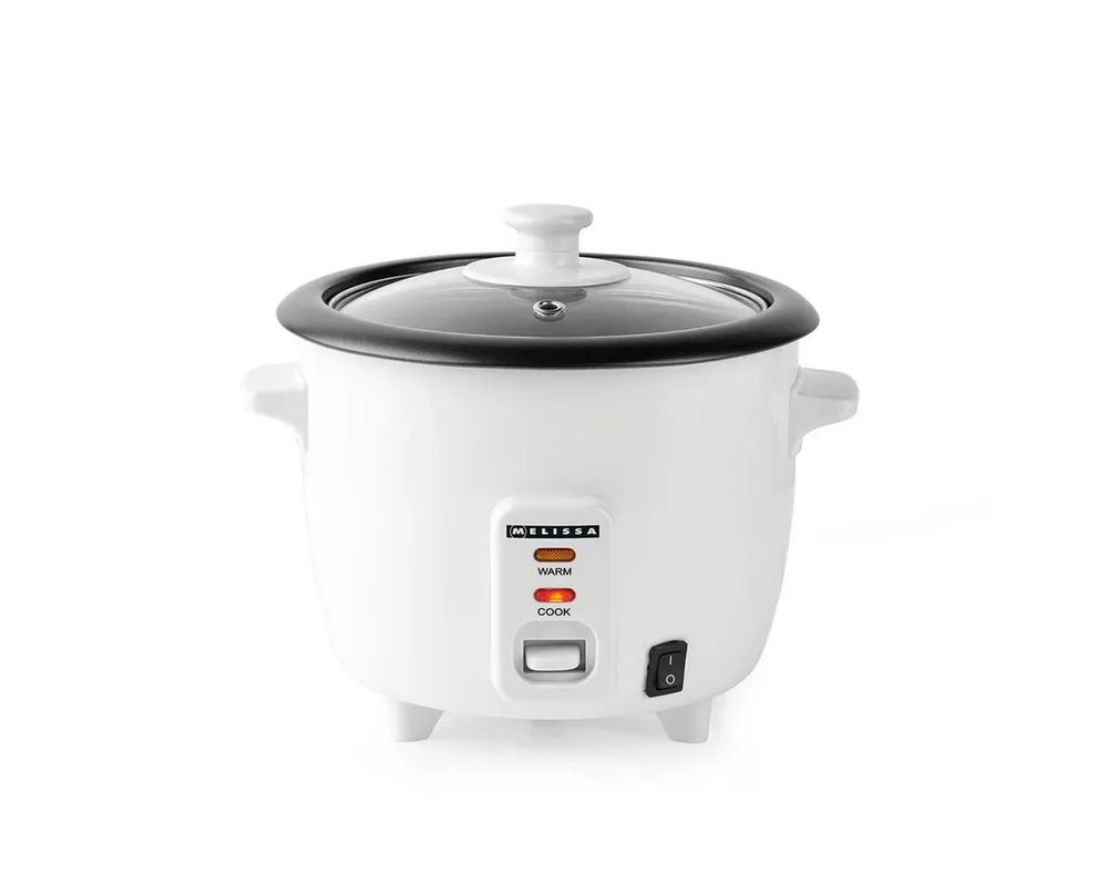 MELISSA Reiskocher 16280022, 300 W, Antihaftbeschichtung, Dampfgareinsatz, Warmhaltefunktion