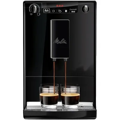 Melitta Kaffeevollautomat Solo® E950-222, pure black, Perfekt für Café crème & Espresso, nur 20cm breit